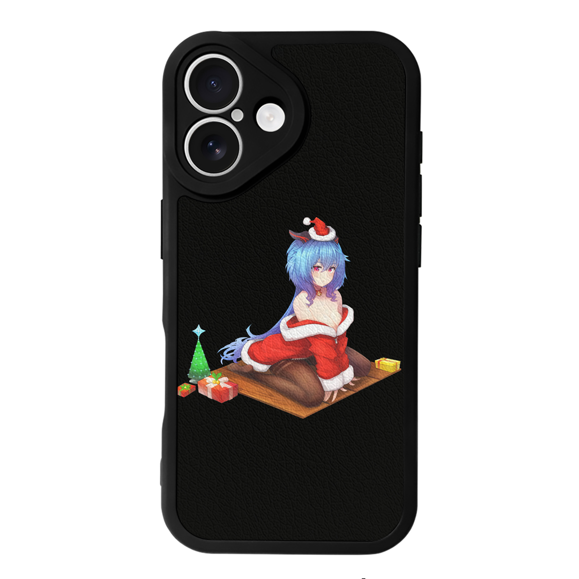 げんし神 甘雨 かんう genshin Ganyu 【iPhone 16シリーズ対応】シリコンスマホケース（レザー調） 材質：シリコン
